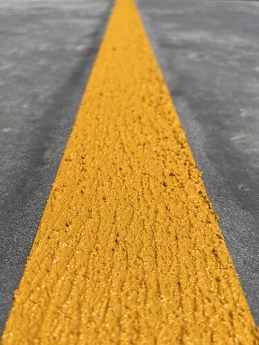 (cap) thermoplastic yellow line image